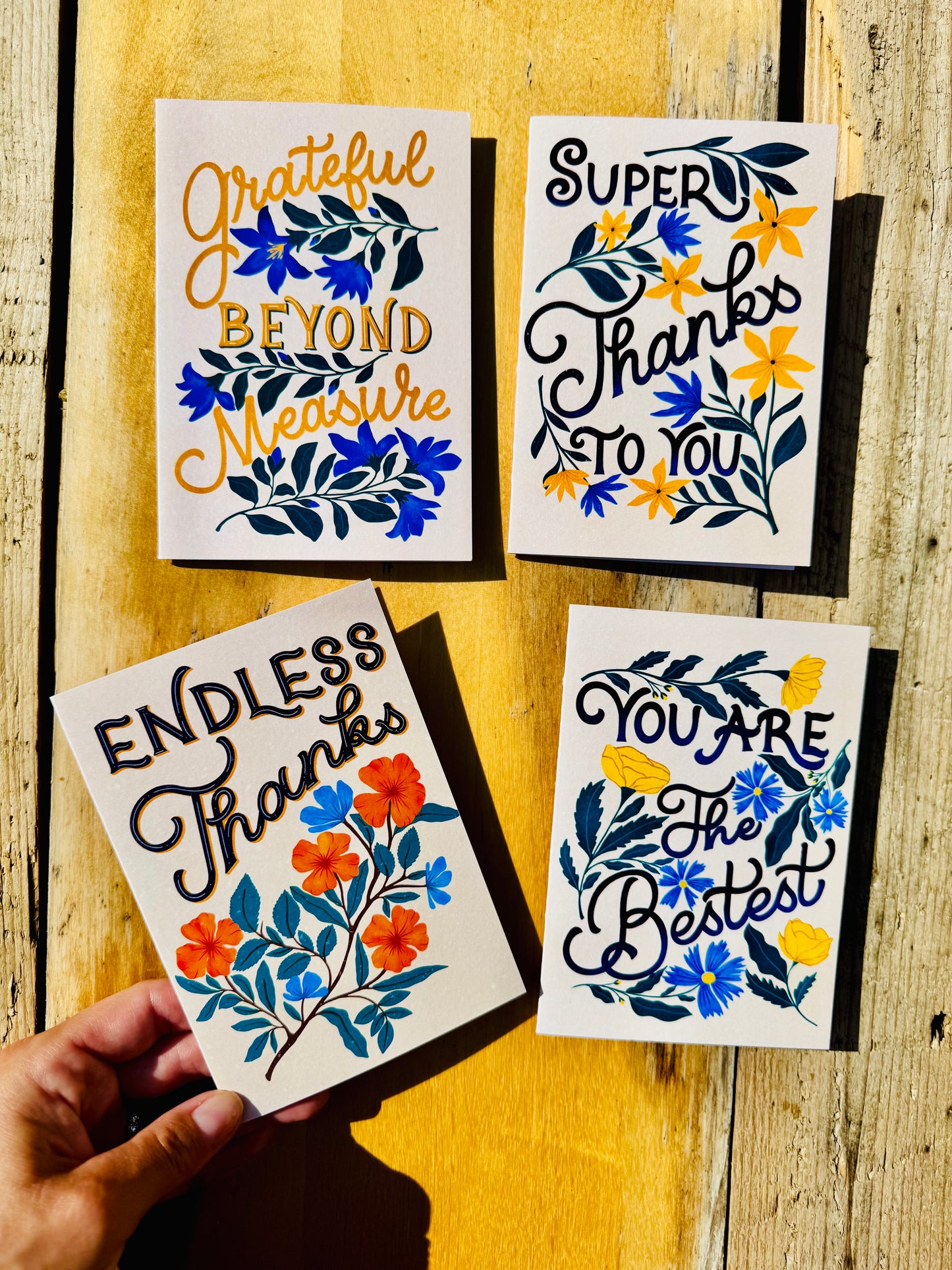 Thank You Cards Bundle – Set of 4