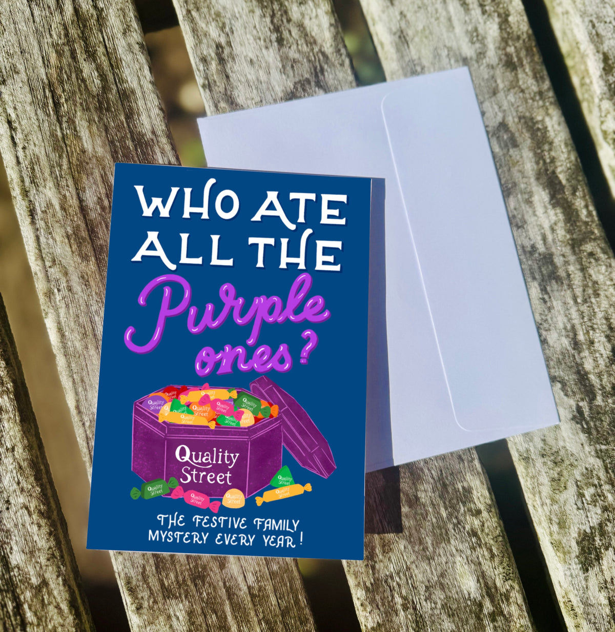 Who Ate All the Purple Ones? Christmas Card