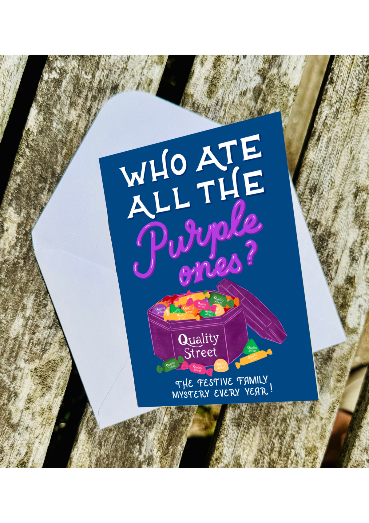 Who Ate All the Purple Ones? Christmas Card
