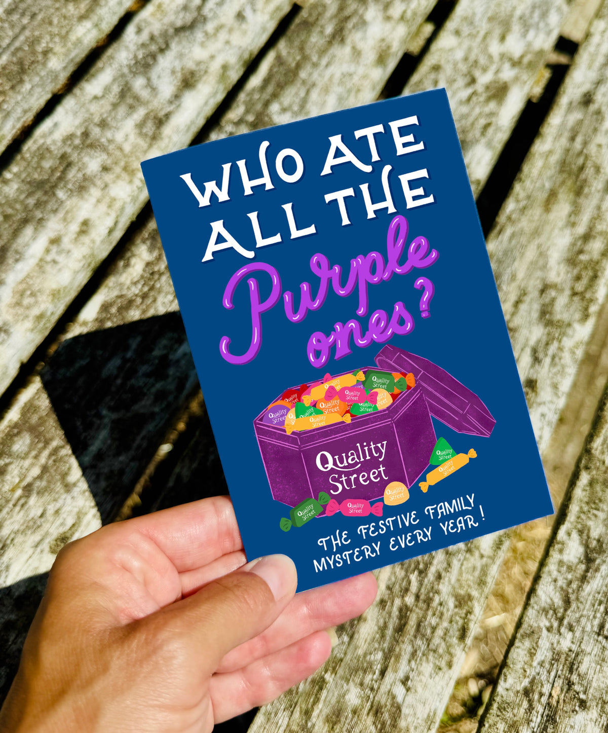 Who Ate All the Purple Ones? Christmas Card