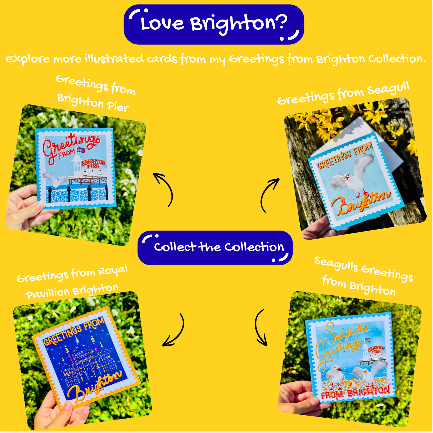 Greetings from Brighton Card | Brighton Old Pier Greeting Card | Brighton Souvenir | Beach Lover Gift | Blank Inside