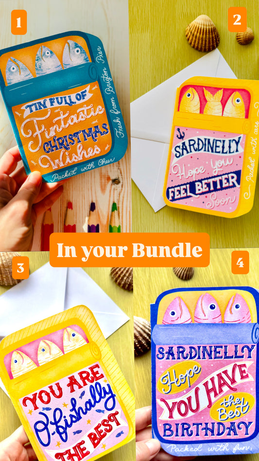 4 Tin-Shaped Cards for Every Occasion – Save 15%