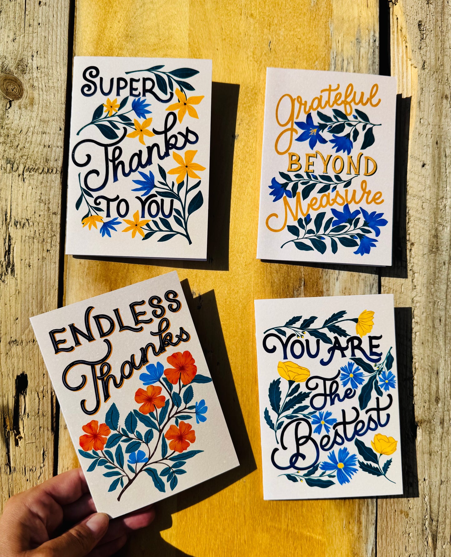 Thank You Cards Bundle – Set of 4