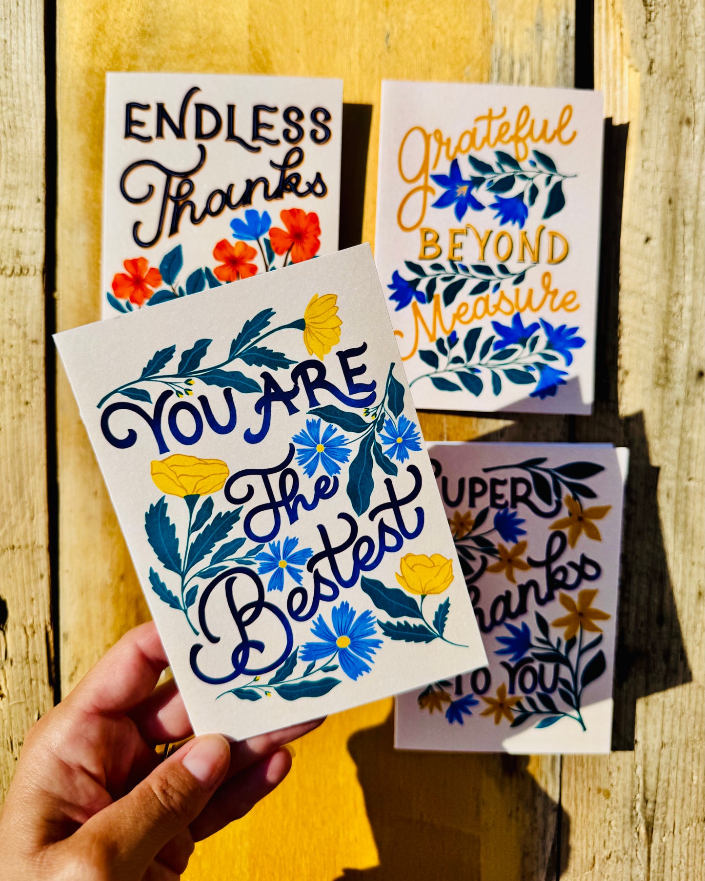 Thank You Cards Bundle – Set of 4