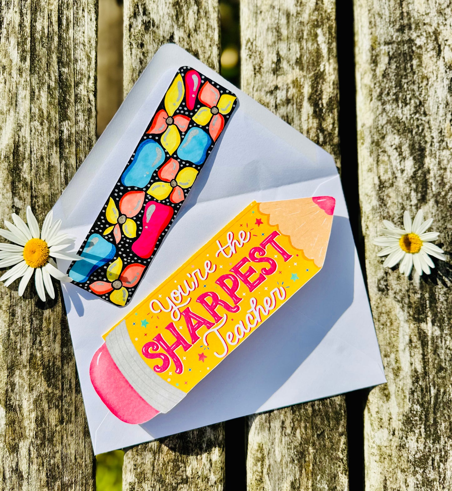 Pencil shaped Teacher Card – Shaped Handmade Card for Teachers | Be Unique by Romy