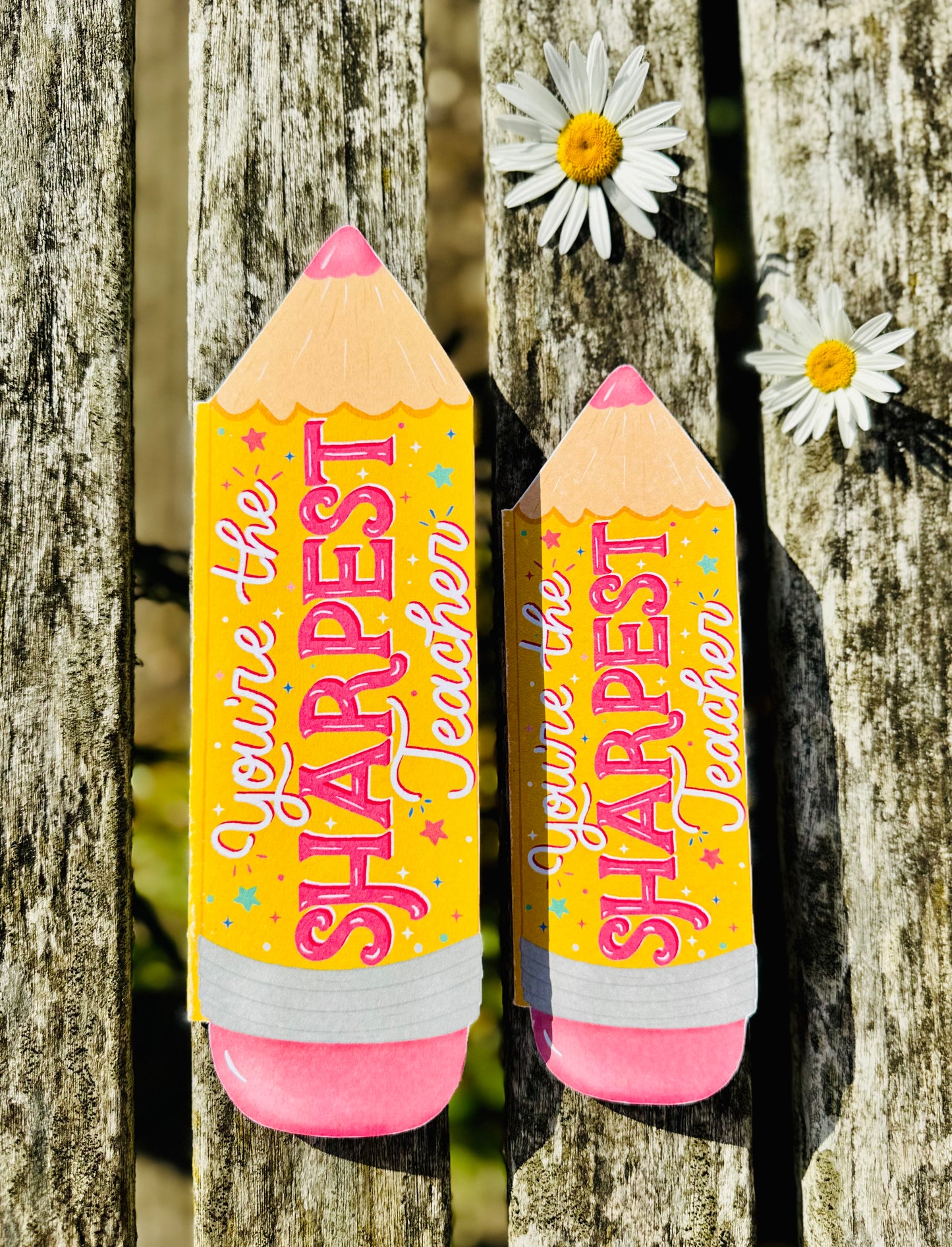 Pencil shaped Teacher Card – Shaped Handmade Card for Teachers | Be Unique by Romy