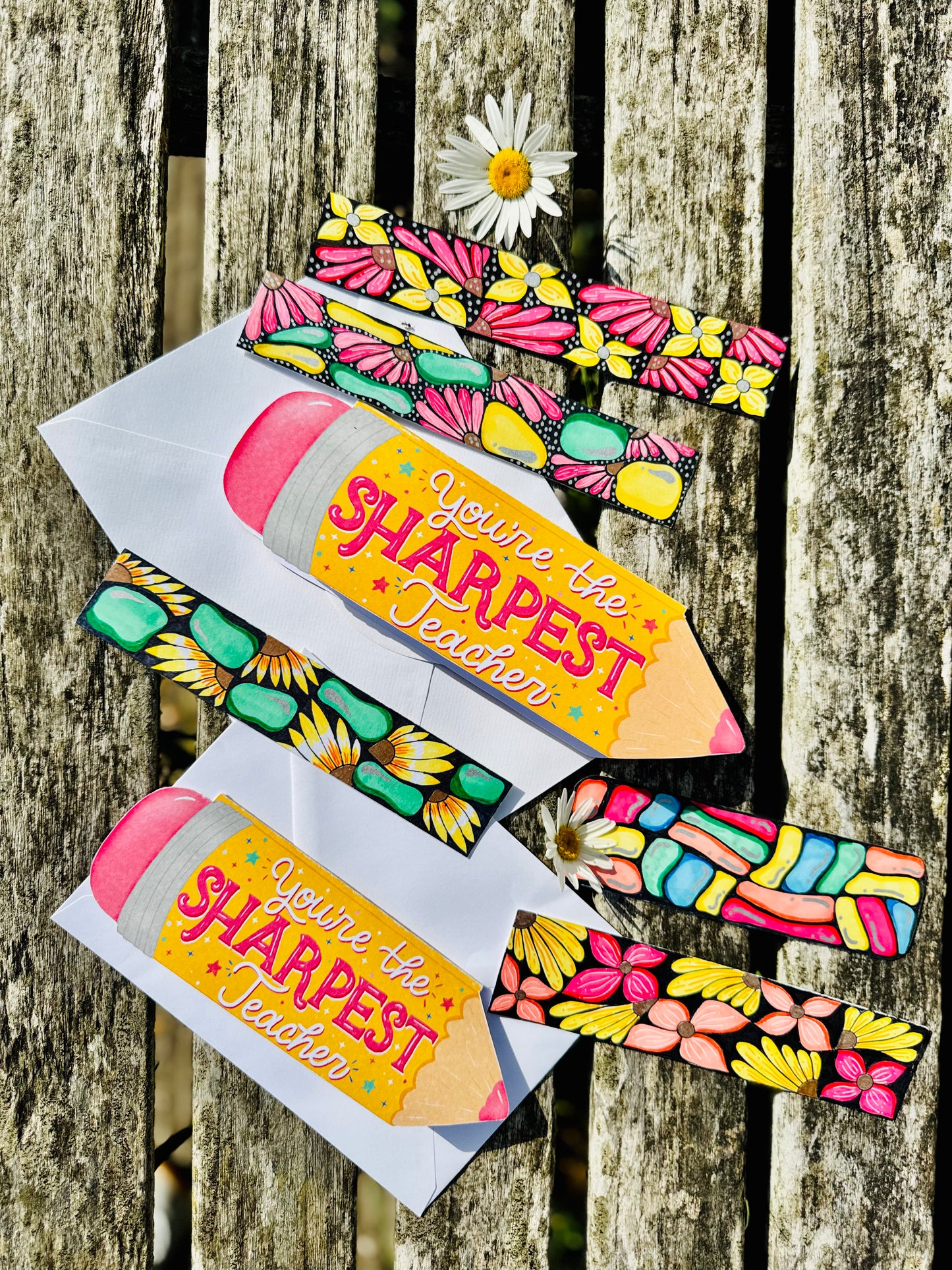 Pencil shaped Teacher Card – Shaped Handmade Card for Teachers | Be Unique by Romy