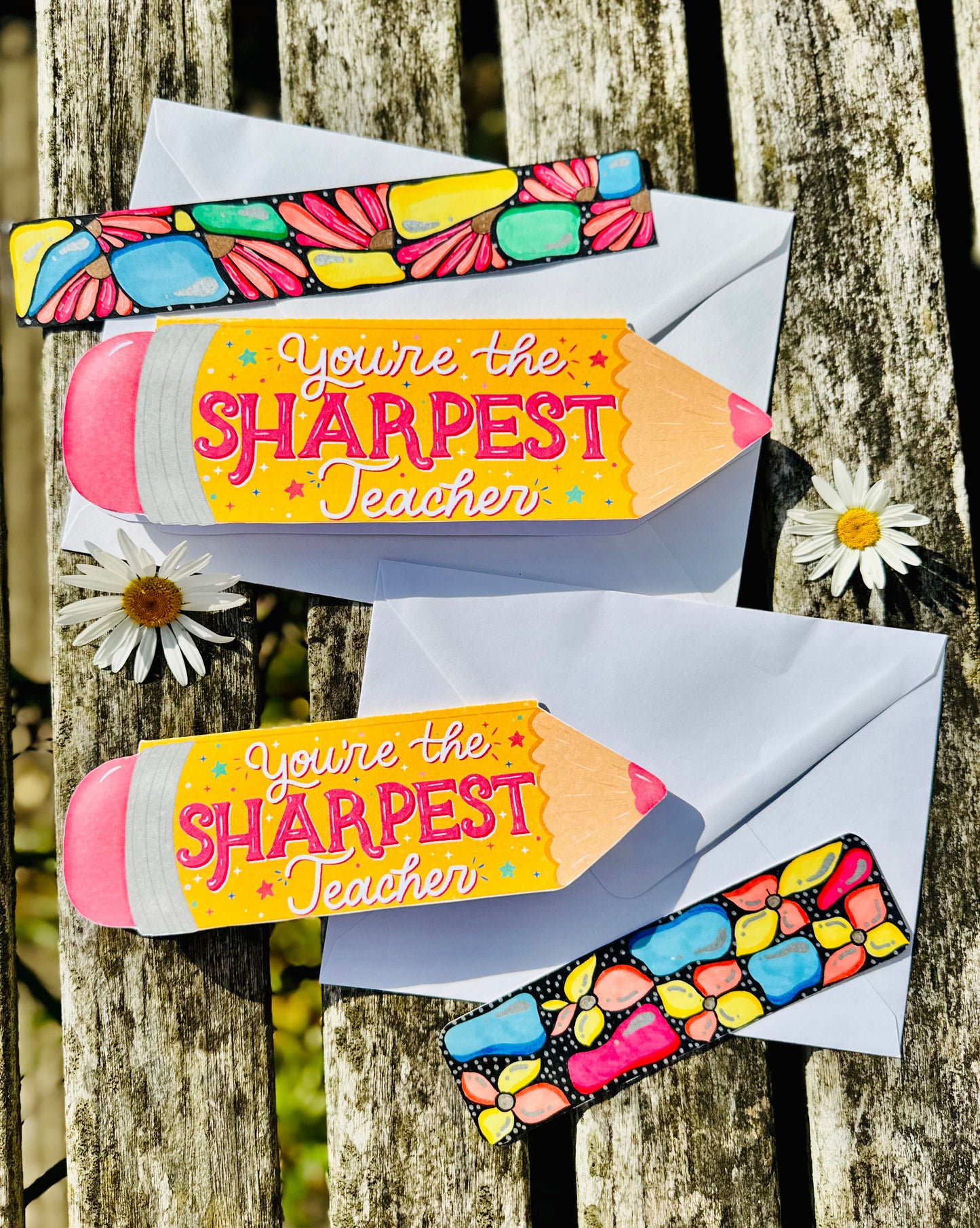 Pencil shaped Teacher Card – Shaped Handmade Card for Teachers | Be Unique by Romy