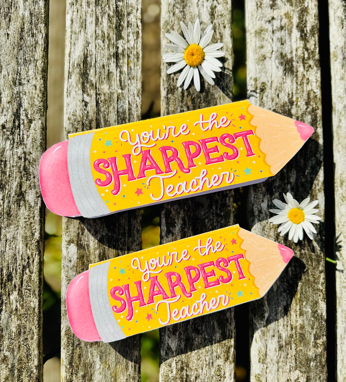 Pencil shaped Teacher Card – Shaped Handmade Card for Teachers | Be Unique by Romy