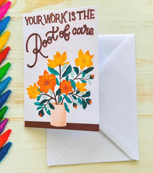Vintage Thank You Card – Hand-Lettered Appreciation Gift for Healthcare Workers | Words of Affirmation
