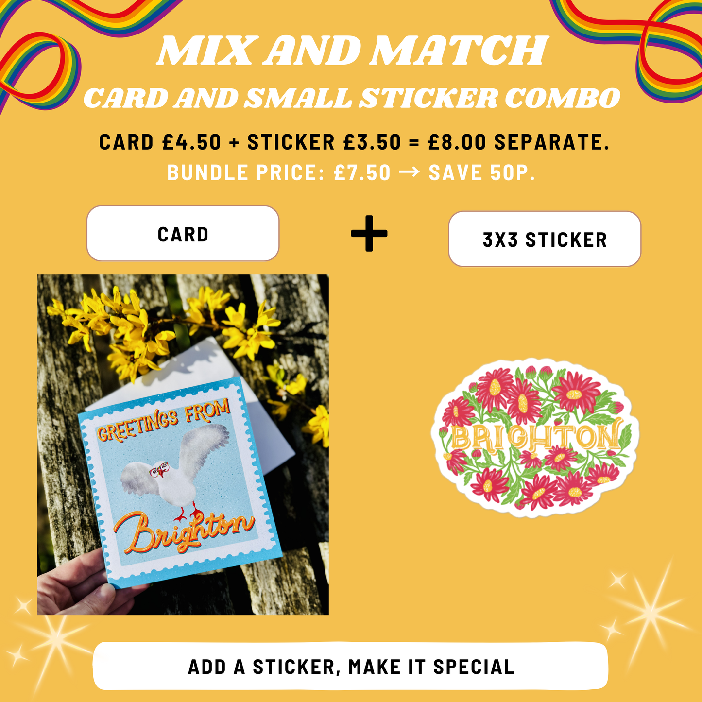 Greetings from Brighton Card – Mix & Match Sticker Bundle