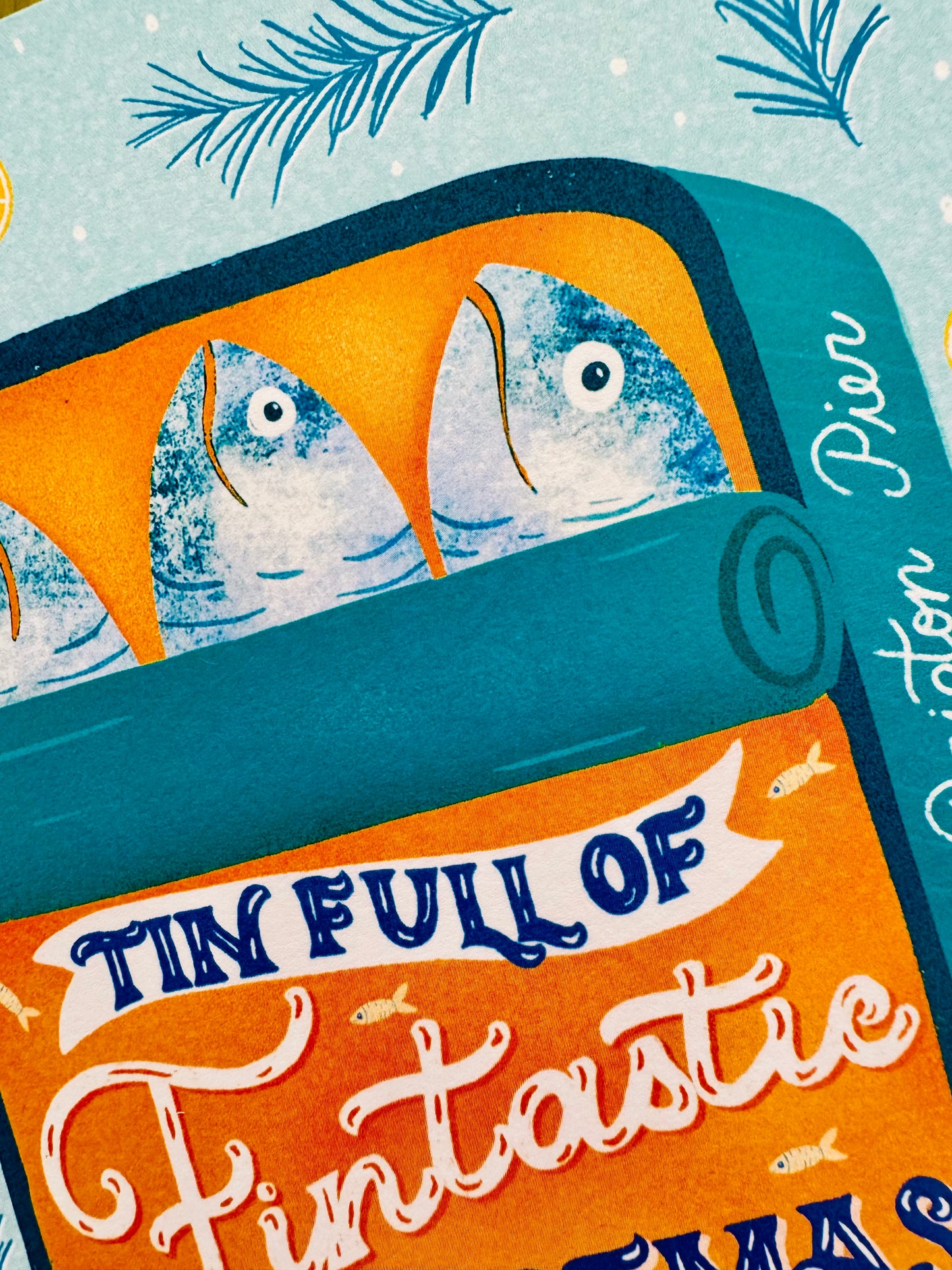 Sardine Tin Christmas Card • Hand-Cut, Unique Shape