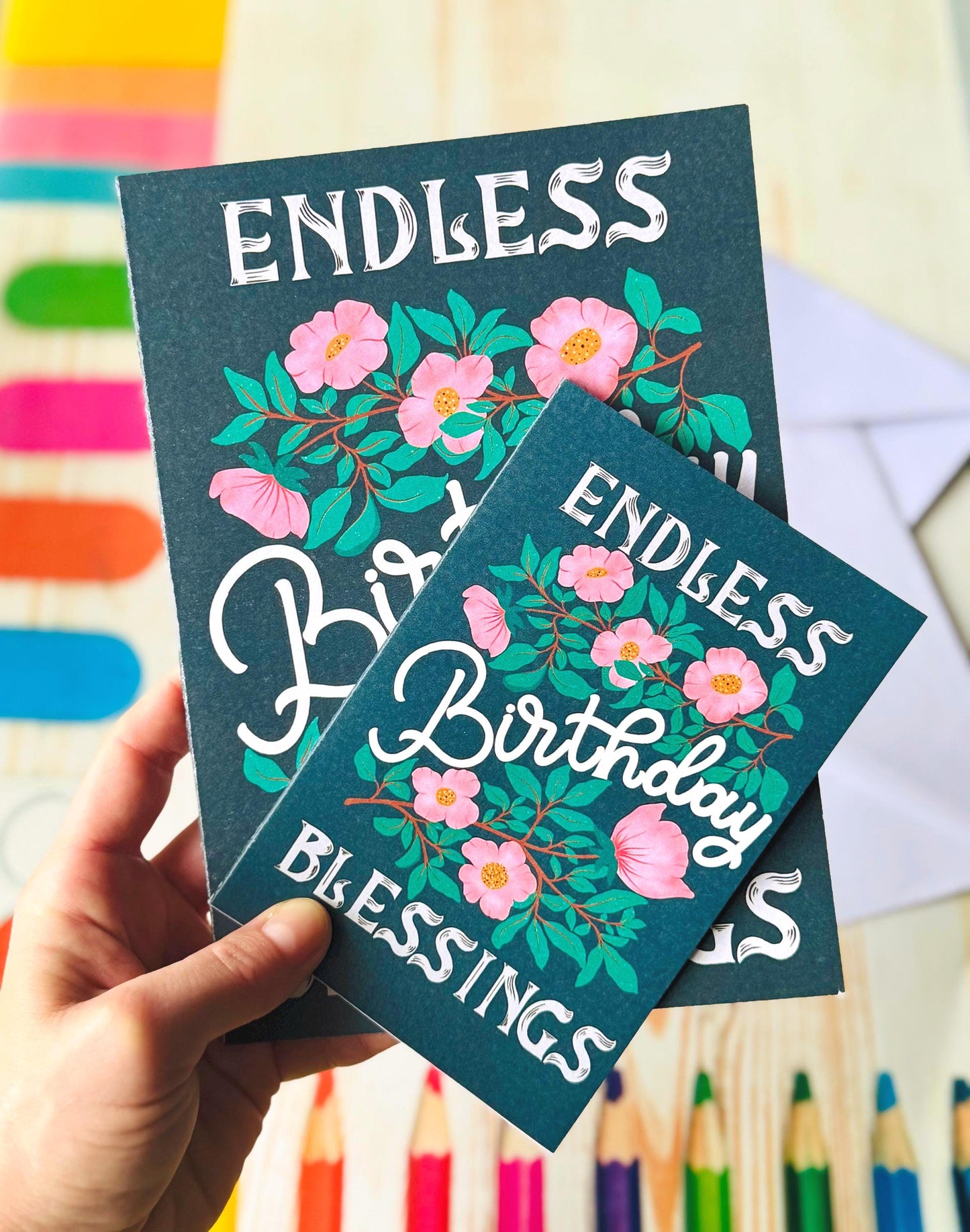 Personalized Floral Birthday Card – Handmade Greeting Gift Unique Birthday Card for Him/Her Wife Mom Dad Husband Daughter Son