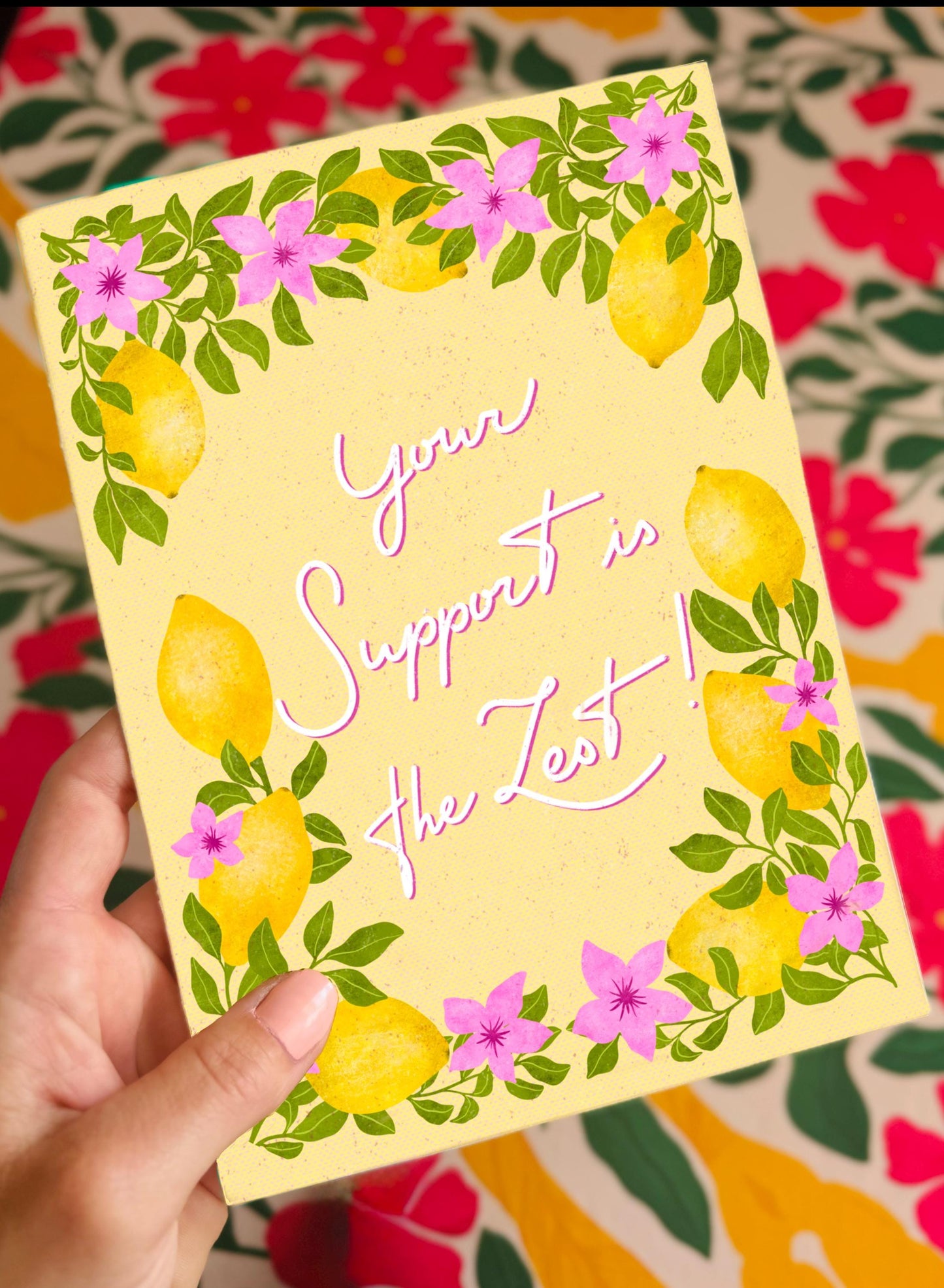 You Are the Zest Lemon Greeting Card – Bright Floral Thank You & Love Message Gift for Him Her or Friend