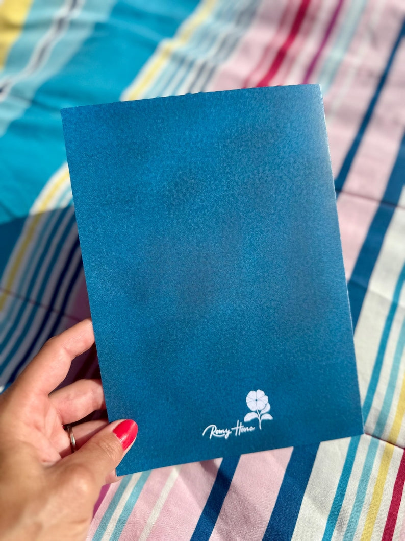 Thanks Sweet Friend Card – Retro Sunburst Hand-Lettered Design, Blank Inside with Envelope